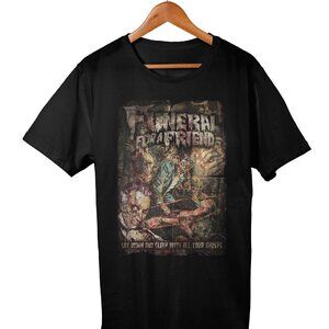 Funeral for a Friend Black Vintage Wash T-Shirt Ghosts Lyrics XL ROCK EMO NEW